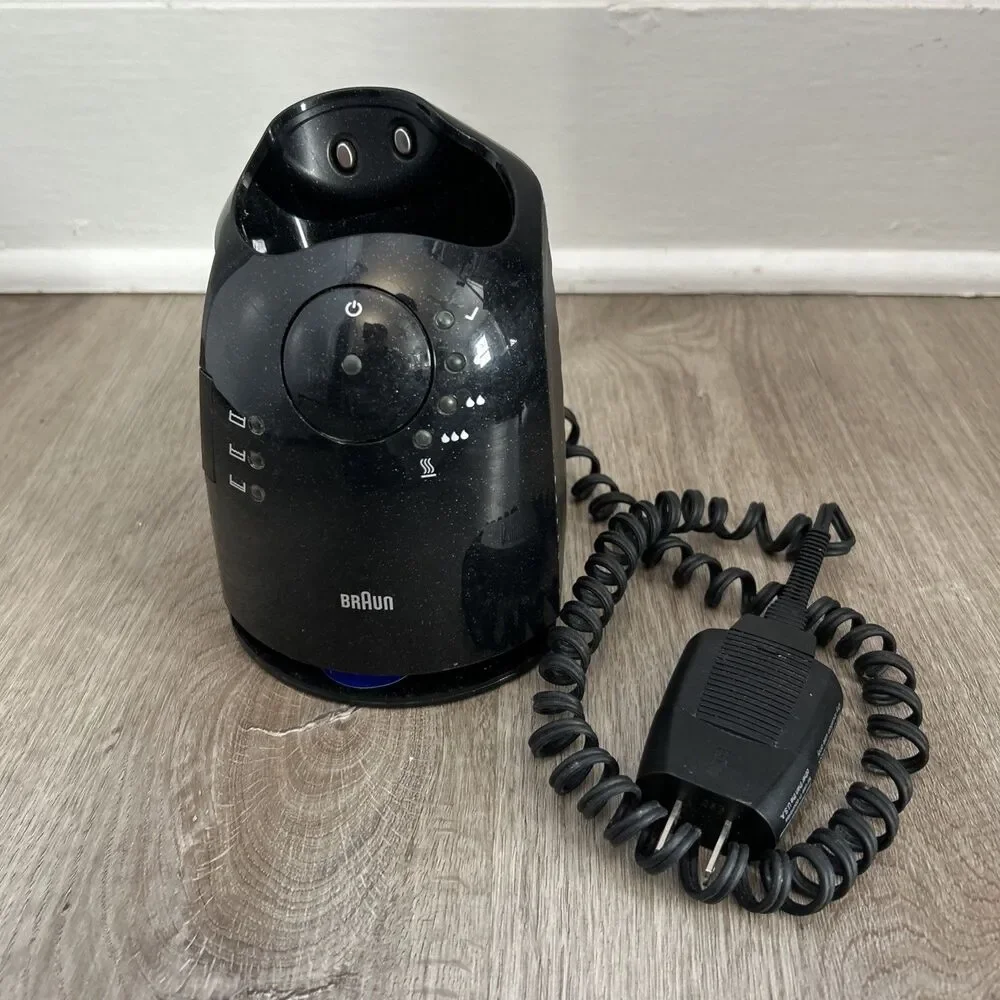 Braun 5675 Cleaning Charging Station Base Black w/ Power Cord Tested Works